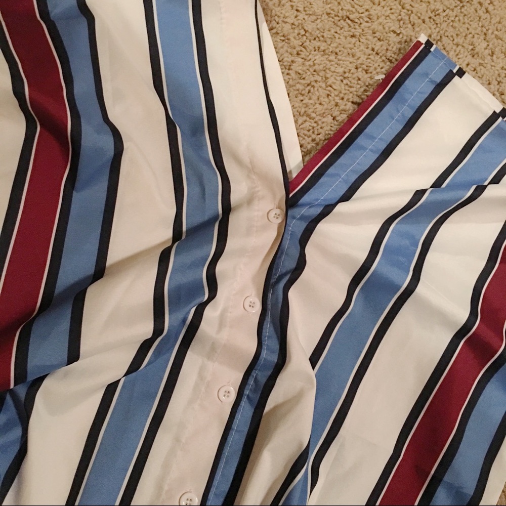 Striped Korean Fashion Button Top - Picture 5 of 5